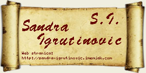 Sandra Igrutinović vizit kartica